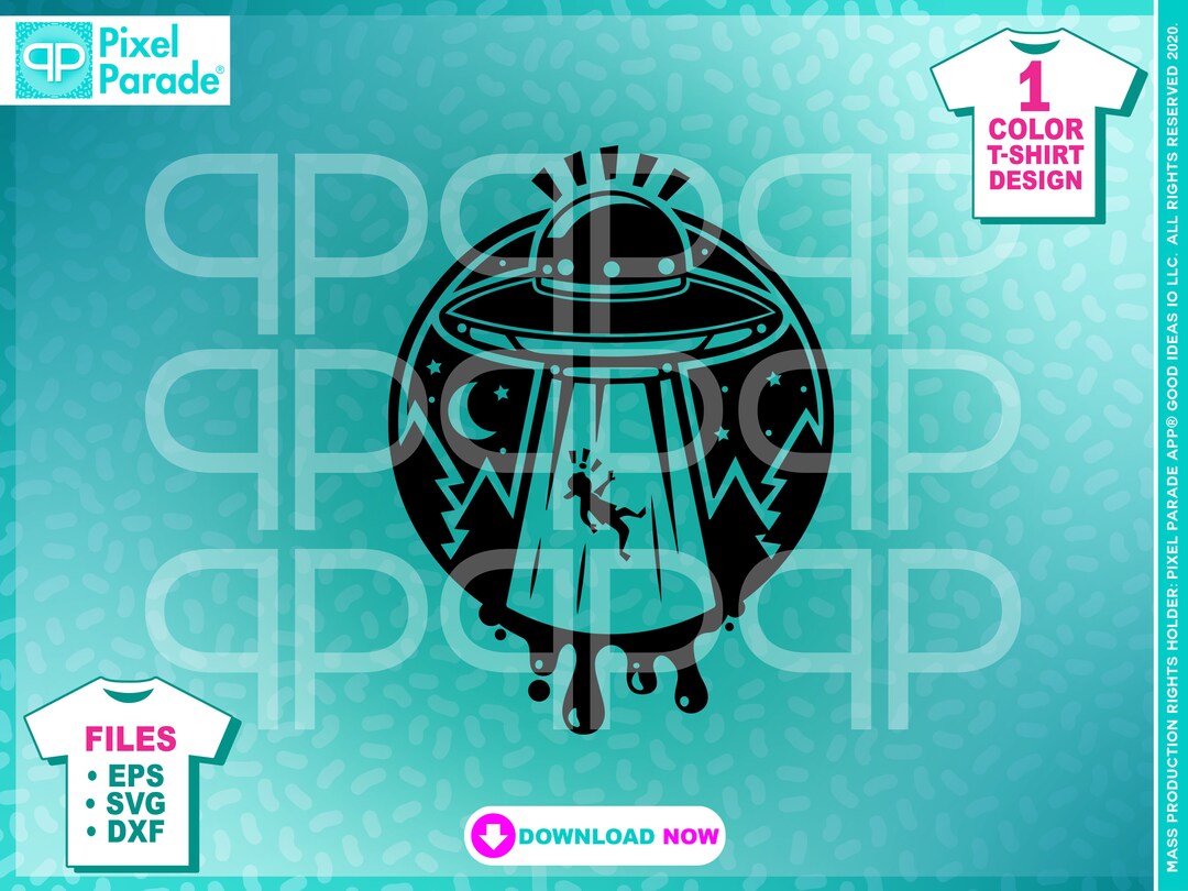 Alien Abduction SVG: UFO Spaceship Cut File (digital Download) - Etsy