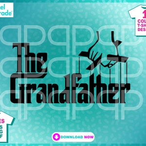 Pixel Parade 1 Farbe T-Shirt Design ""Der Großvater" Grand Dad Shirt, SVG, EPS, DXF, kreative Clipart, Schnittdatei von: Pixel Parade App®."
