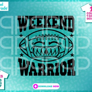 Tifoso di calcio "Weekend Warrior Football Emoji" Calcio, Sport, Casco, The Big Game, DesignClipart, File di taglio digitale di:Pixel Parade App®