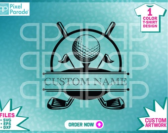 Custom Name Golf SVG: Hole In One T-Shirt Design (Digital Download)
