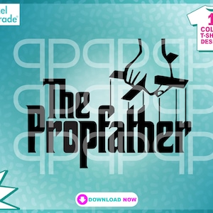 Cheer, dans, papa, coach, cheerleadershirt 'The Prop Father', SVG, EPS, DXF, clipart, digitale snijbestanden van: Pixel Parade App®
