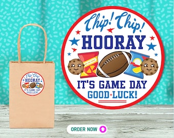 Game Day Stickers: Football Party Favor Labels