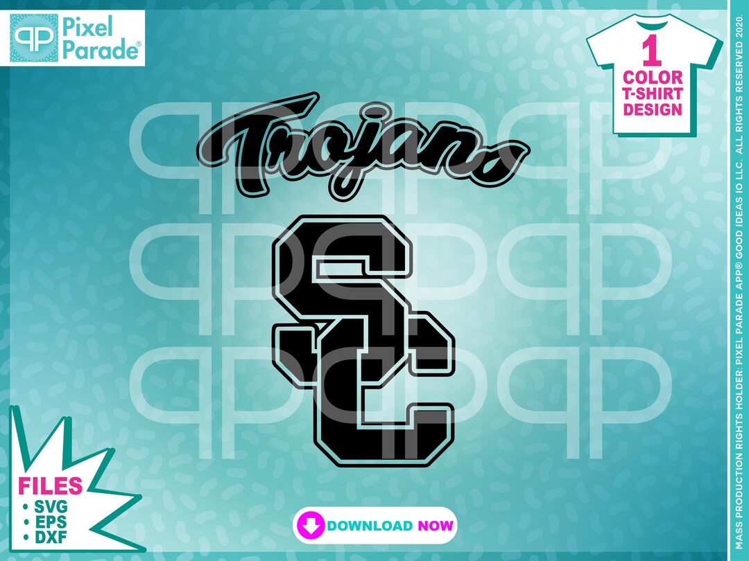 USC Trojans Svg, Trojans Sports Team, Athletic Lettering, College ...