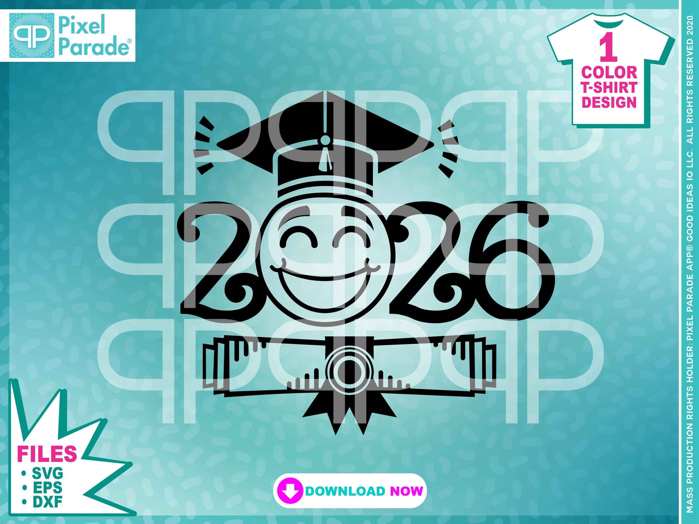 Senior 2026 Graduation SVG: Diploma, Cap, & Ribbon (digital Cut