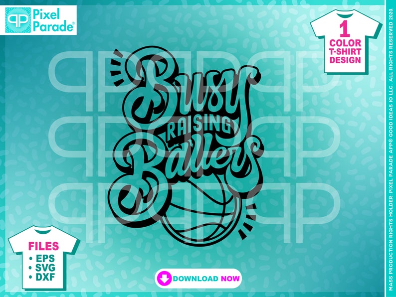 Busy Raising Ballers SVG: Sports Mom T-shirt Design (digital Cut Files ...