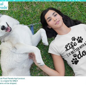 Pecorina, amante degli animali domestici, cucciolo “Life Is Better With A Dog”, Dog Life, SVG, EPS, DXF, Clipart, Digital Cut Files di:Pixel Parade App®