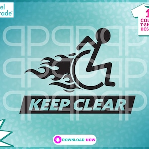Sticker rolstoel handicap racen, voertuigsticker "BLIJF BLIJVEN", eps,svg, dxf, digitale snijbestanden door: Pixel Parade App®