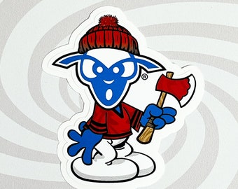 Phegnomes Holzfäller Vinyl Sticker: Kawaii Cartoon Pop Art