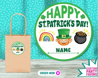 Personalized St. Patrick's Day Stickers: Waterproof Party Favors