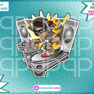 Hip Hop png, Dj png, Dj, Rapper, PNG, JPEG, Vollfarbsublimation, Graffiti-Kunst, exklusive Grafik-Digitaldruckdateien von: Pixel Parade App®