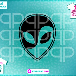 Extraterrestre, ovni, astronaute, vaisseau spatial, fichier de coupe extraterrestre « Yin Yang » martien, SVG, EPS, DXF, art amusant, fichiers numériques découpés par : Pixel Parade App®