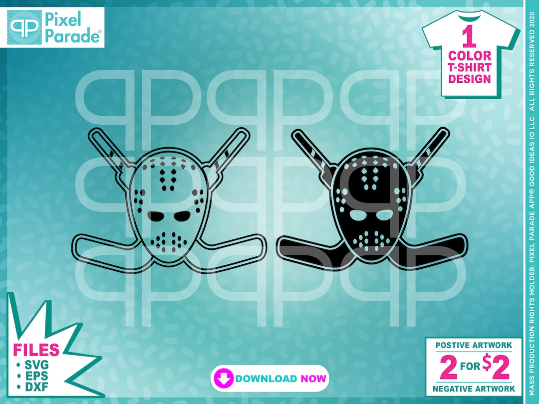 Hockey Goalie Mask Svg hockey Mask & Sticks Etsy