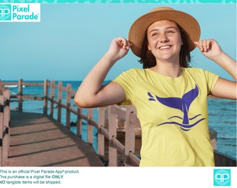 Whale Tail SVG: Beach Summer Clipart (Digital Cut Files)