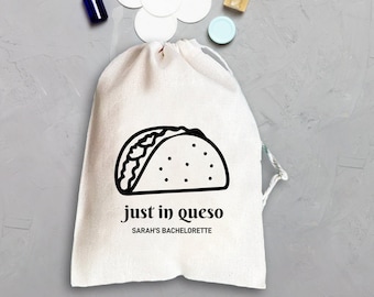 Just in queso bags - Tacos Mexico party - Hangovers only last a day - Wedding Recovery kit - Bachelorette Party Kit - Survival Kit