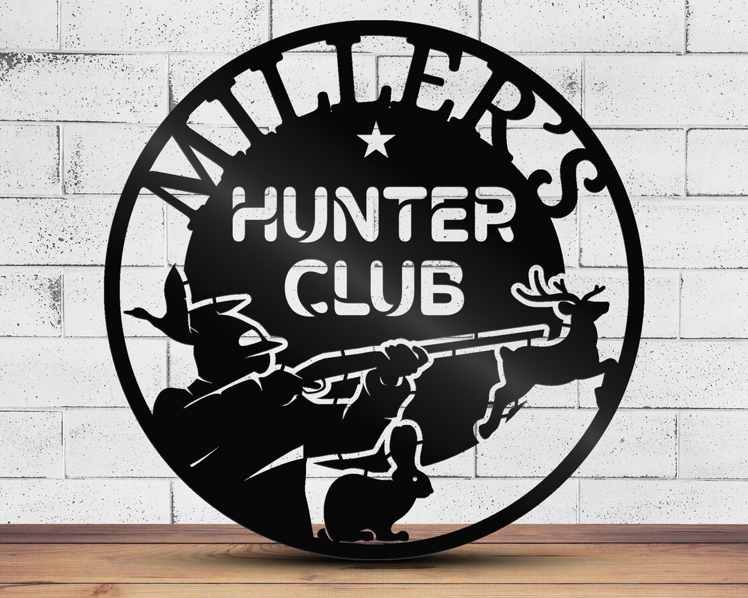 Customized Hunting Club Signmonogram Metal Sign Artdeer Metal Cabin