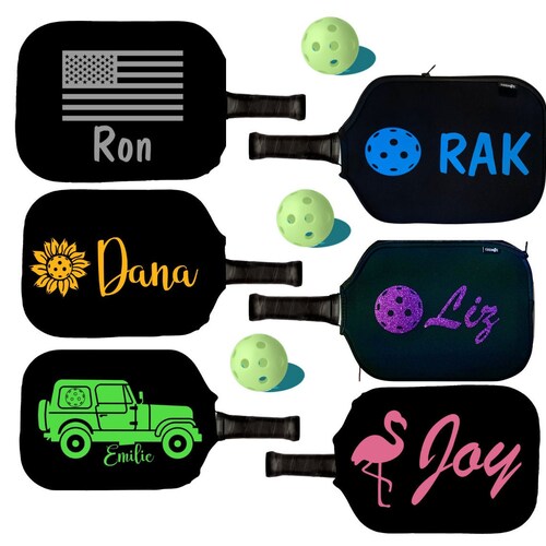 Custom Pickleball Paddle Cover Personalized Pickleball Etsy