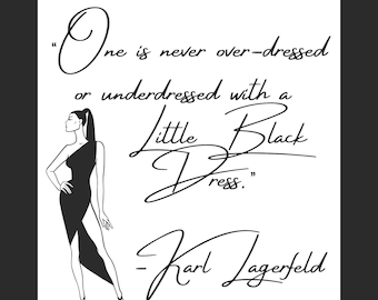 Karl Lagerfeld Canvas Quote