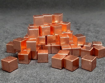 Cubos de metal de cobre, 8 mm, fichas para juegos de mesa