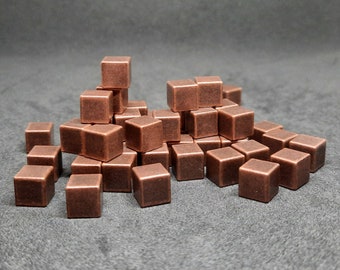Cubos de metal de bronce, 8 mm, fichas para juegos de mesa