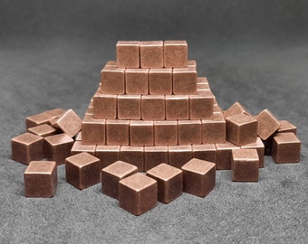 Cubos de metal de bronce, 7 mm, fichas para juegos de mesa