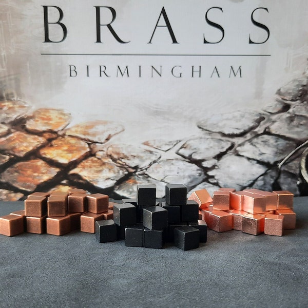Ensemble de cubes en métal pour Brass Birmingham ou Brass Lancashire, 8mm couleur noir et bronze ou cuivre