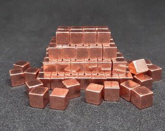 Cubos de metal cobre, 7mm, fichas para juegos de mesa.