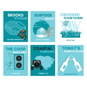 Impresiones personalizadas de la costa de Carolina