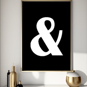 Printable Ampersand Symbol "&amp;', Alphabet Poster, Typography and ...