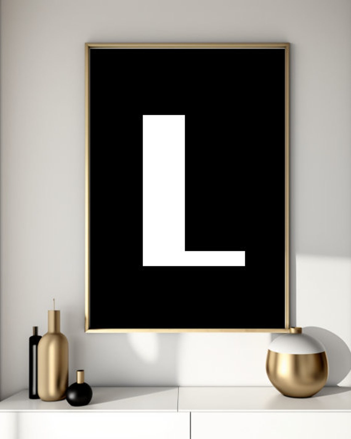 Printable Letter L, Alphabet Poster, Typography Wall Art, Digital ...