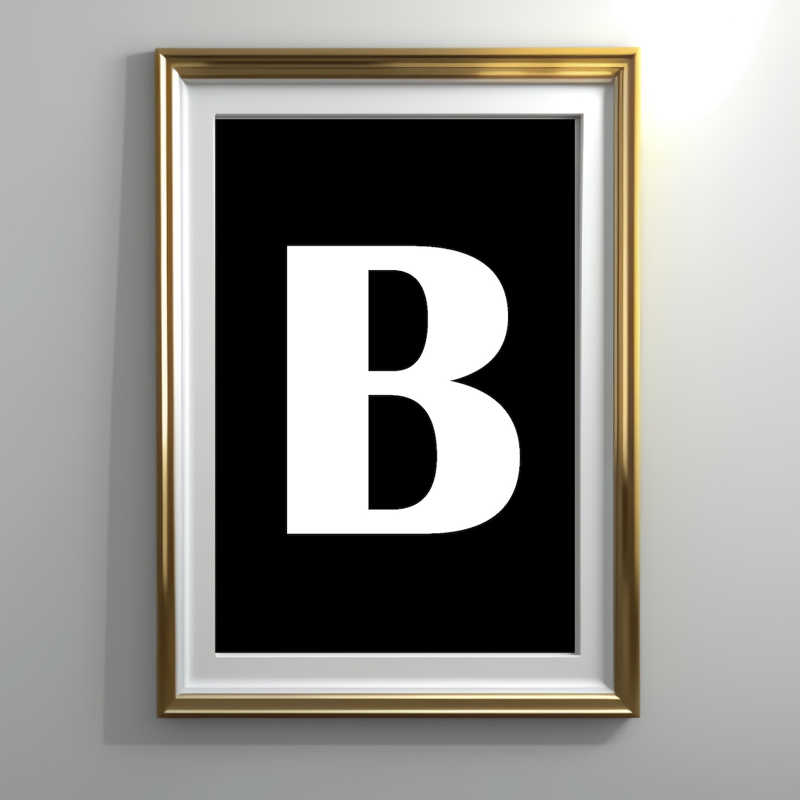 Printable Letter B, Alphabet Poster, Typography Wall Art, Digital ...