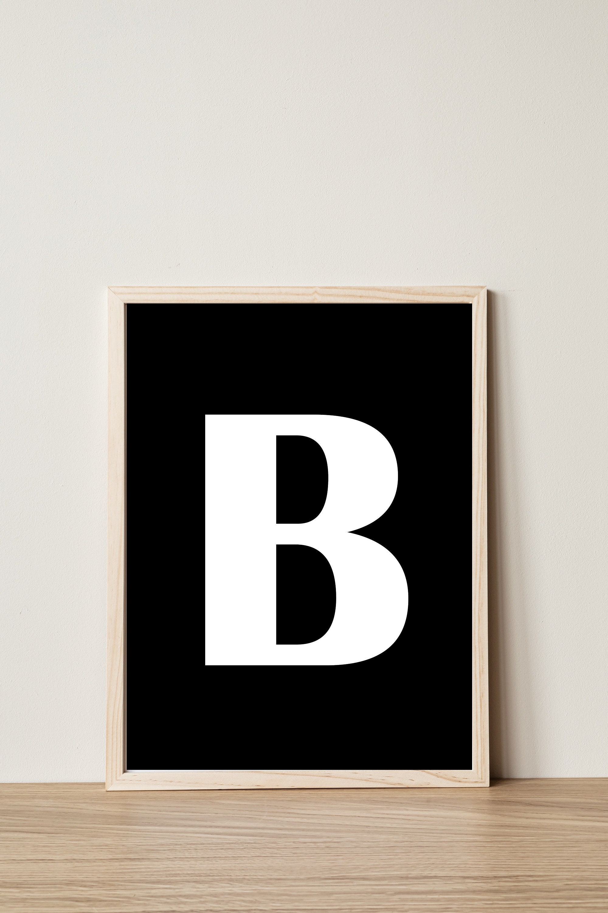 Printable Letter B, Alphabet Poster, Typography Wall Art, Digital ...