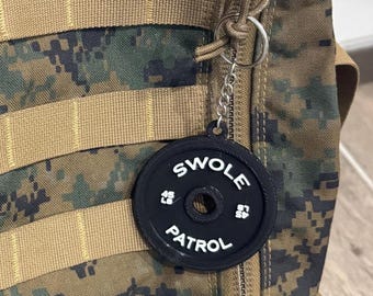 Personalized Mini Bumper Plate Keychain Gym Lover Gift Fitness Key Ring CrossFit Accessory Powerlifting Gift for Him Her Gym Bag Charm