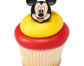 Mickey Mouse Cupcake Toppers/Mickey Mouse Cupcake Rings 12 count