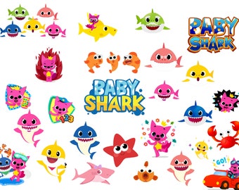 26 pieces Baby Shark png