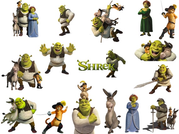 Cartoon Characters: Madagascar and Shrek (PNG)