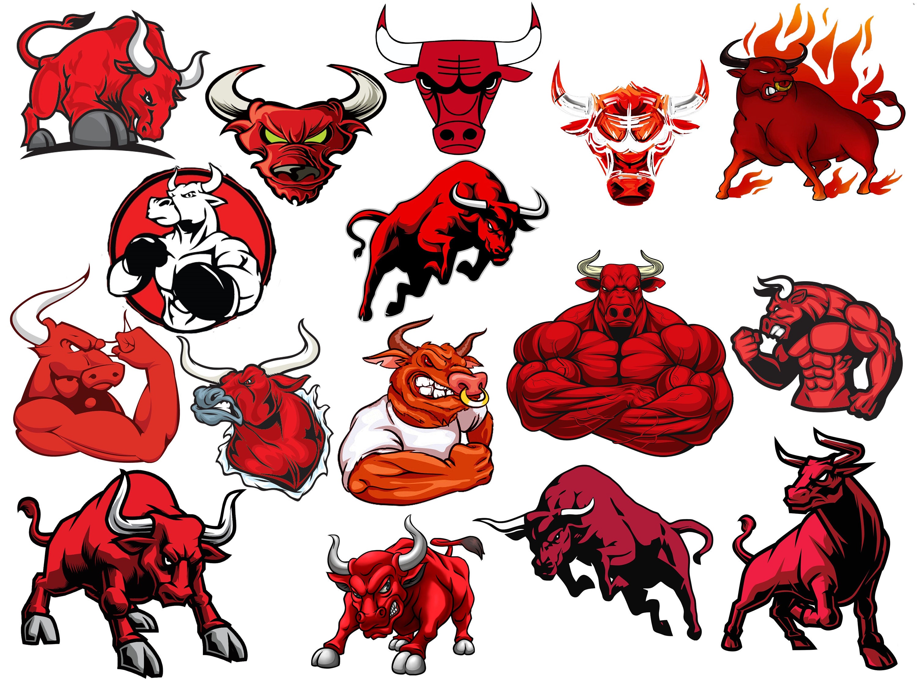 Chicago Bulls Applique Design ⋆ 6 sizes ⋆ Blu Cat Red Dog