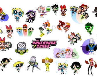 30 piece power puff girls PNG