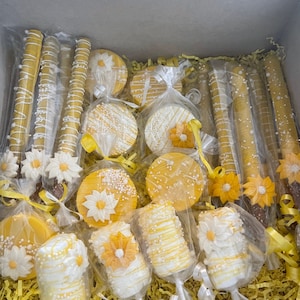 Chocolate covered daisy / sunflower treats and pearls . Local pick up Staten Island Ny