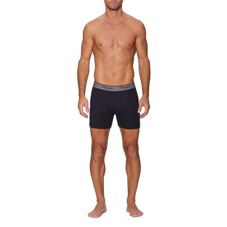 Black Breathable 100% Organic Cotton Boxer Brief (3 pack) 画像 5