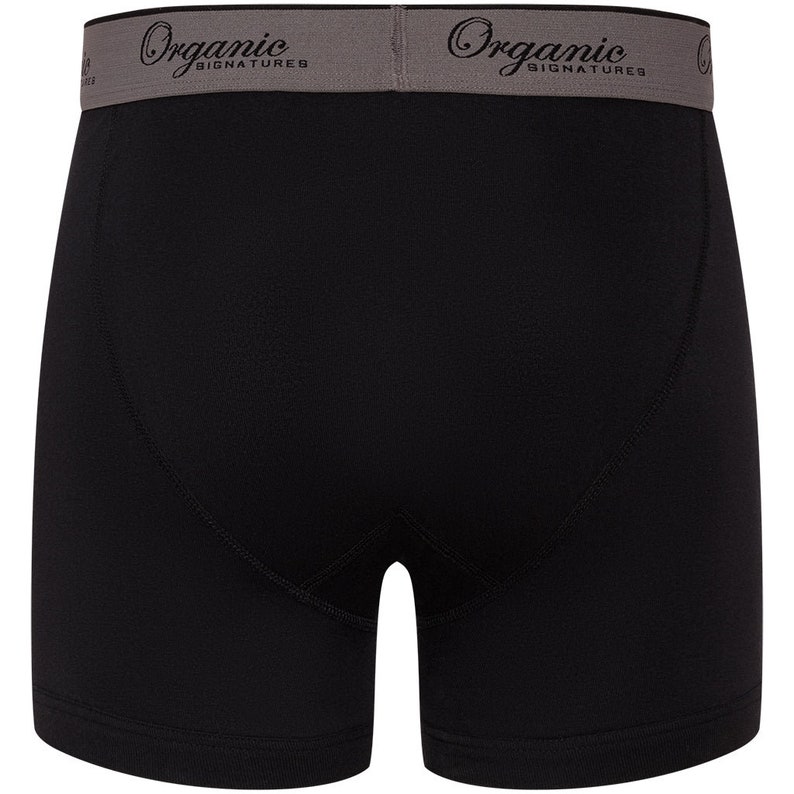 Black Breathable 100% Organic Cotton Boxer Brief (3 pack) 画像 3