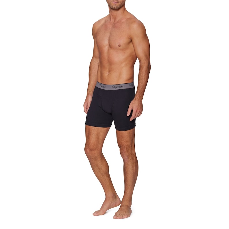 Black Breathable 100% Organic Cotton Boxer Brief (3 pack) 画像 6