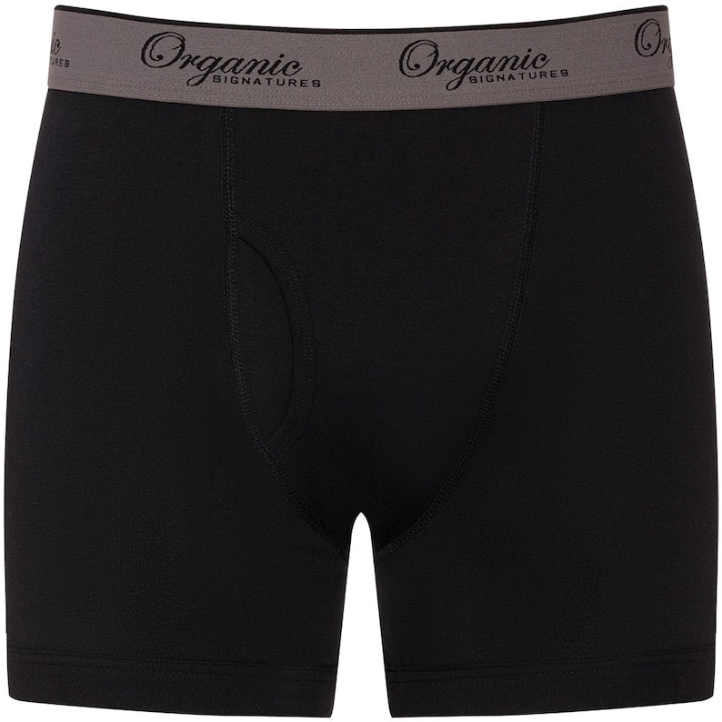 Black Breathable 100% Organic Cotton Boxer Brief (3 pack) 画像 2
