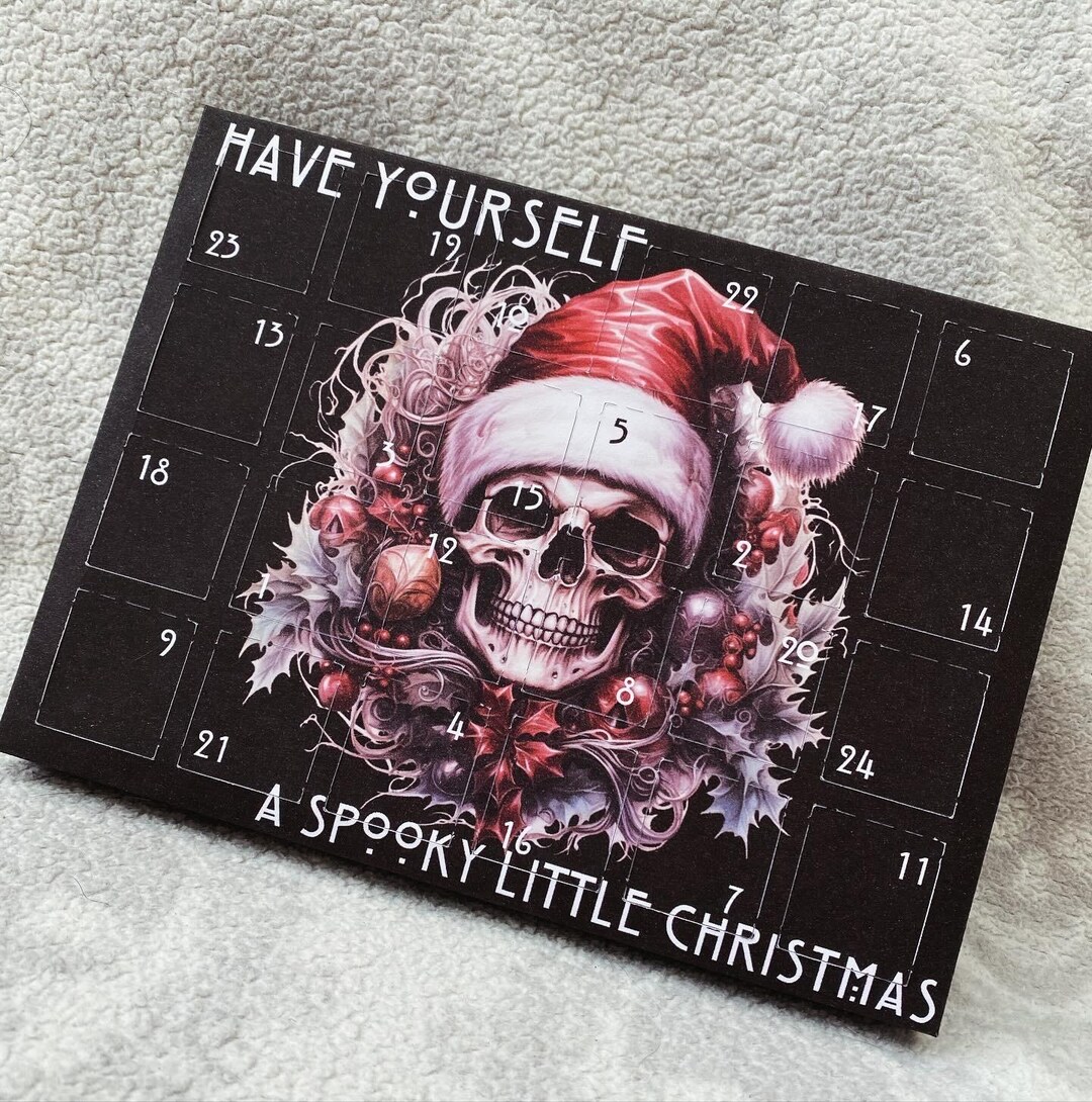 24 Day Advent Calendar With Plastic Recyclable Tray. Pack of 5. Gothic