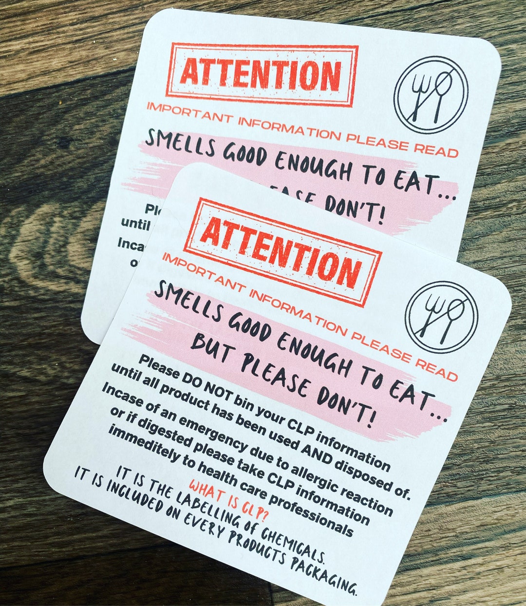 Large CLP Attention Warning. Pack of 20. Paper or Stickers. - Etsy
