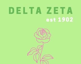 Delta Zeta Print - Etsy