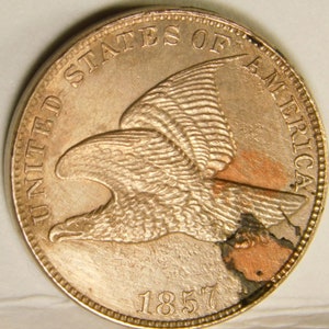 USA : 1857 One Cent Flying Eagle One Cent Cleaned