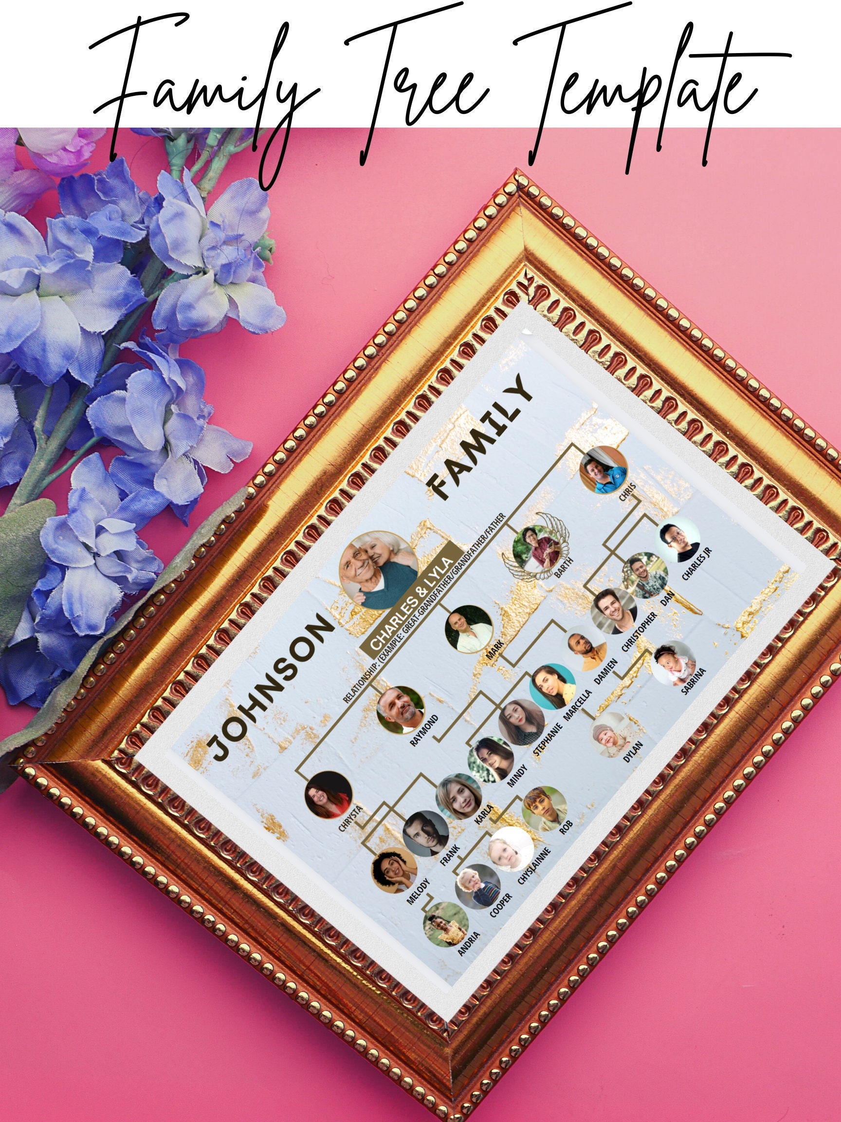 Family Tree Template Etsy Family Tree Template Etsy