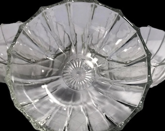 Vintage Cut Glass Dessert Bowl Set of 3