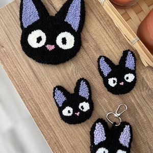 Punch Needle Coasters, Personalized Car Accessories, totoro car accessories, Calcifer car decorations, Hand Tufted Coaster, Anime Coaster
