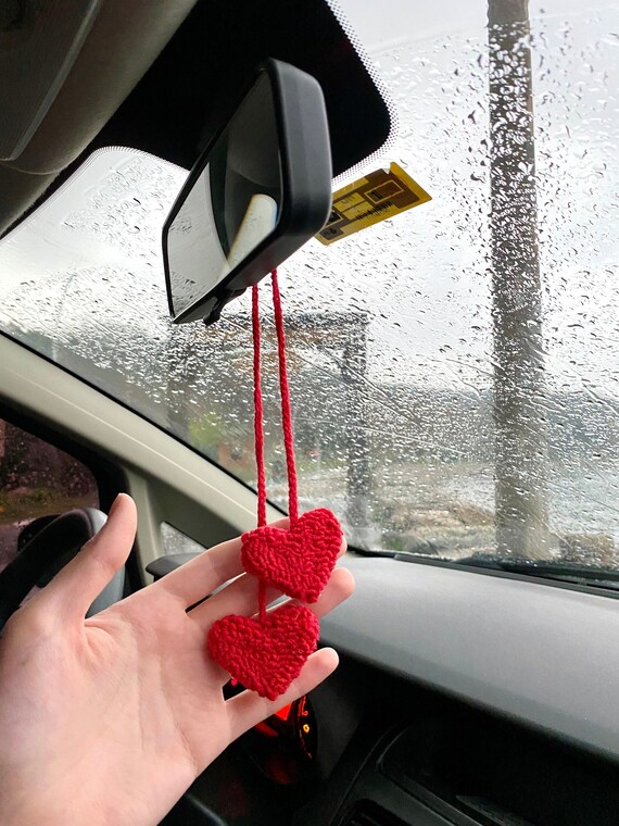 Accessoire de rétroviseur de voiture en forme de cœur pour femme